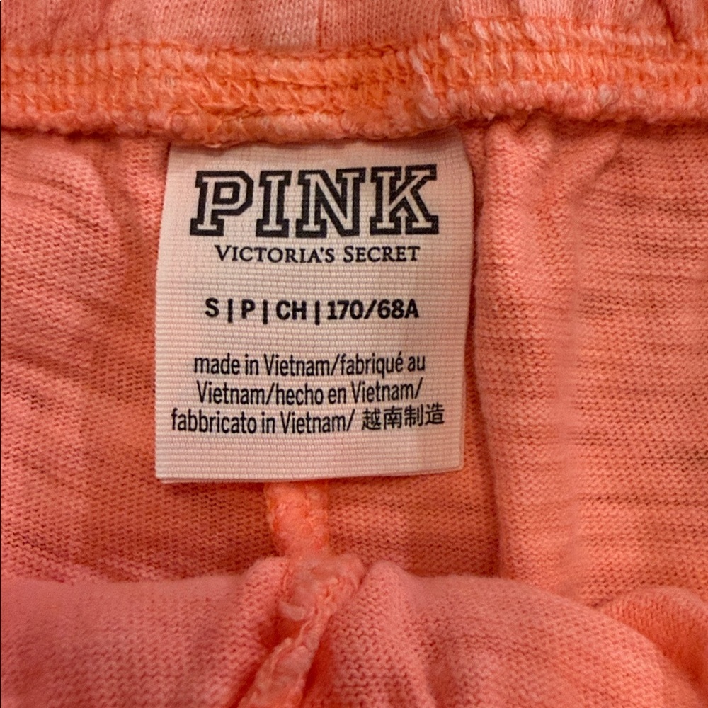 PINK Victoria's Secret Bright Coral Athletic Shorts~Small - Picture 4 of 8